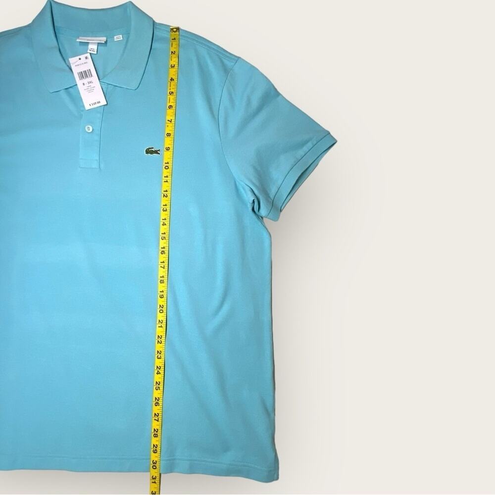 NWT | Lacoste | Logo Slim FIt Polo Shirt | Turquoise | 8 || 3XL - Picture 13 of 13